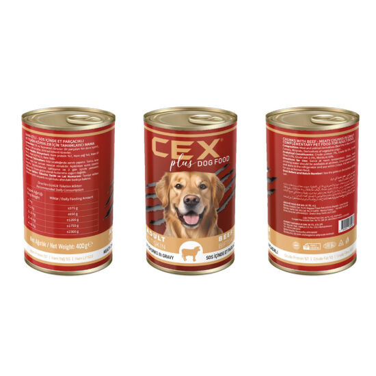 Cex Parça Etli Tahılsız Dana Etli Köpek Konservesi 400 Gr - 2