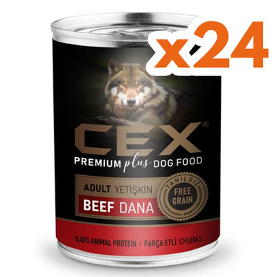 Cex Parça Etli Tahılsız Dana Etli Köpek Konservesi 415 Gr x 24 Adet - 1