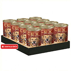 Cex Parça Etli Tahılsız Dana Etli Köpek Konservesi 400 Gr x 12 Adet - Cex