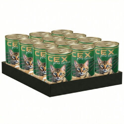 Cex Parça Etli Tahılsız Kuzulu Kedi Konservesi 400 Gr x 12 Adet - Cex