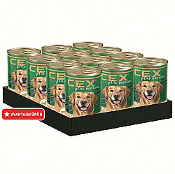 Cex Parça Etli Tahılsız Kuzulu Köpek Konservesi 400 Gr x 12 Adet - Cex