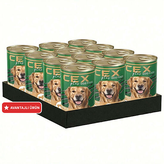 Cex Parça Etli Tahılsız Kuzulu Köpek Konservesi 400 Gr x 12 Adet - 1