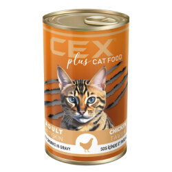 Cex Parça Etli Tahılsız Tavuklu Kedi Konservesi 400 Gr - Cex