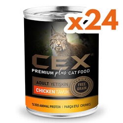 Cex Parça Etli Tahılsız Tavuklu Kedi Konservesi 415 Gr x 24 Adet - Cex