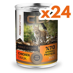 Cex - Cex Pate Tahılsız Tavuklu Kedi Konservesi 415 Gr x 24 Adet
