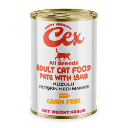 Cex - Cex Kuzulu Yetişkin Tahılsız Kedi Konservesi 400 Gr