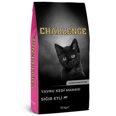 Challenge Kitten Sığır Etli Yavru Kedi Maması 15 Kg + Gimcat 20 Gr Multivitamin Paste - 2