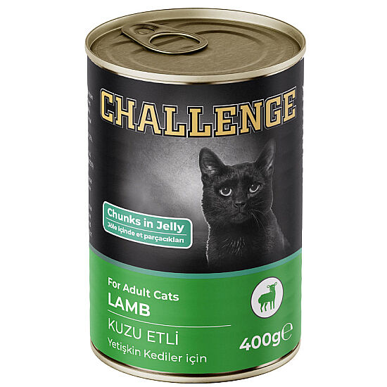 Challenge Kuzu Etli Jöle Parça Etli Kedi Konservesi 400 Gr - 1