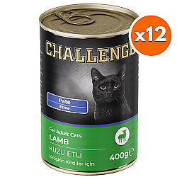 Challenge Kuzu Etli Pate Kedi Konservesi 400 Gr x 12 Adet - Challenge