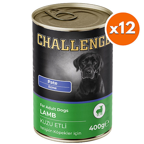 Challenge Kuzu Etli Pate Köpek Konservesi 400 Gr x 12 Adet - 1
