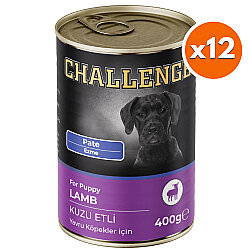 Challenge Kuzu Etli Pate Yavru Köpek Konservesi 400 Gr x 12 Adet - Challenge