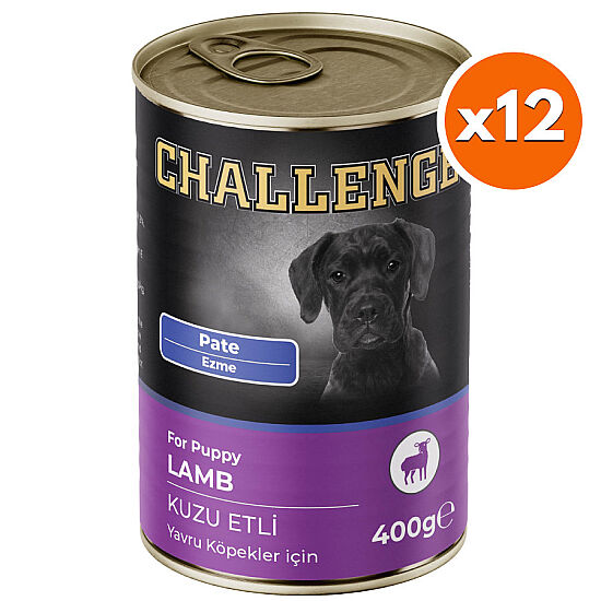 Challenge Kuzu Etli Pate Yavru Köpek Konservesi 400 Gr x 12 Adet - 1