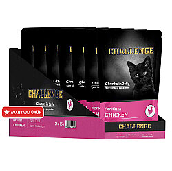 Challenge Pouch Kitten Tavuklu Yavru Kedi Yaş Maması 85 Gr x 24 Adet - Challenge