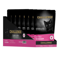 Challenge Pouch Kitten Tavuklu Yavru Kedi Yaş Maması 85 Gr x 24 Adet - Challenge