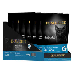 Challenge Pouch Somonlu Kısırlaştırılmış Kedi Yaş Maması 85 Gr x 24 Adet - Challenge