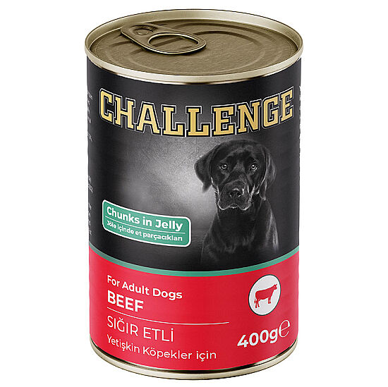 Challenge Sığır Etli Jöle Et Parçalı Köpek Konservesi 400 Gr - 1