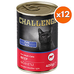 Challenge Sığır Etli Pate Kedi Konservesi 400 Gr x 12 Adet - Challenge