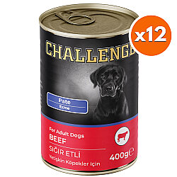 Challenge Sığır Etli Pate Köpek Konservesi 400 Gr x 12 Adet - Challenge