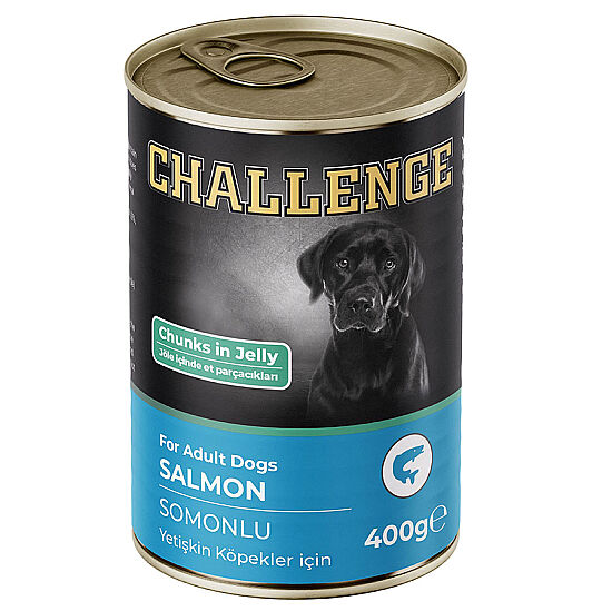 Challenge Somonlu Jöle Et Parçalı Köpek Konservesi 400 Gr - 1