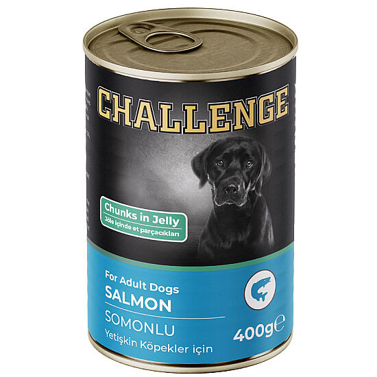 Challenge Somonlu Jöle Et Parçalı Köpek Konservesi 400 Gr x 12 Adet - 2