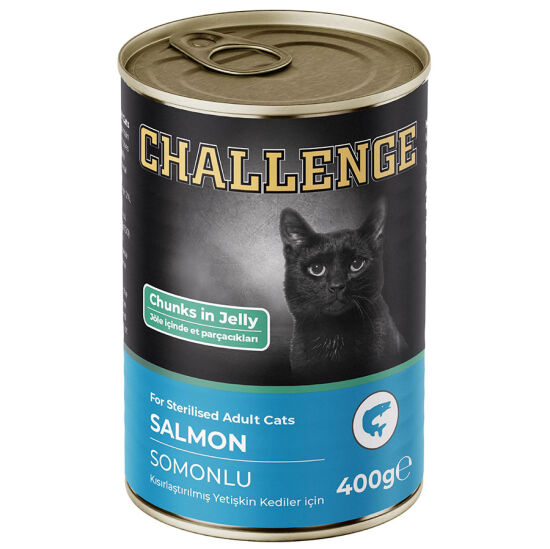 Challenge Somonlu Kısırlaştırılmış Jöle Et Parçalı Kedi Konservesi 400 Gr - 1