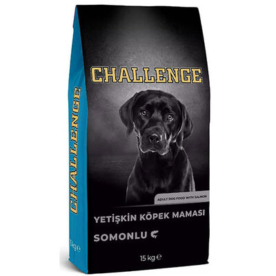 Challenge Somonlu Yetişkin Köpek Maması 15 Kg + 5 Adet 400 Gr Challenge Somon Konserve