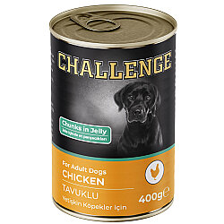 Challenge Tavuk Etli Jöle Parça Etli Köpek Konservesi 400 Gr - Challenge