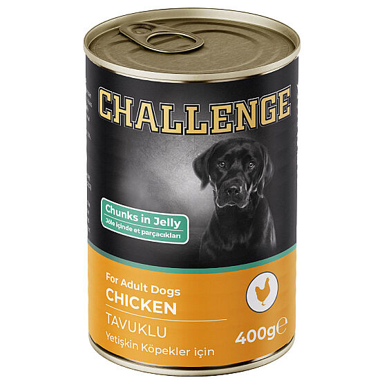 Challenge Tavuk Etli Jöle Parça Etli Köpek Konservesi 400 Gr - 1