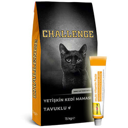 Challenge - Challenge Tavuk Etli Yetişkin Kedi Maması 15 Kg + Gimcat 20 Gr Multivitamin Paste