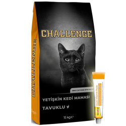 Challenge Tavuk Etli Yetişkin Kedi Maması 15 Kg + Gimcat 20 Gr Multivitamin Paste - Challenge