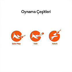 Cheerble Akıllı İnteraktif Köpek Oyuncağı İpli - Turuncu 7 Cm - 5