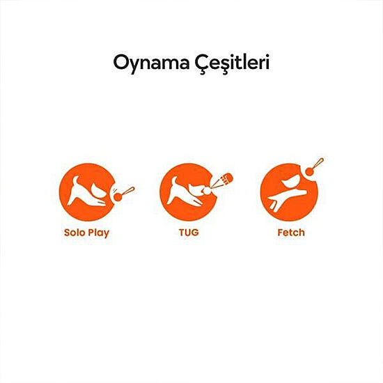 Cheerble Akıllı İnteraktif Köpek Oyuncağı İpli - Turuncu 7 Cm - 5