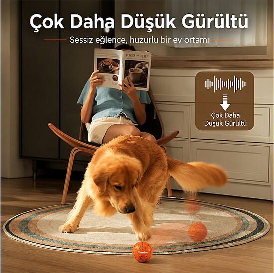 Cheerble Akıllı İnteraktif Köpek Oyuncağı - Turuncu 7 Cm - 6