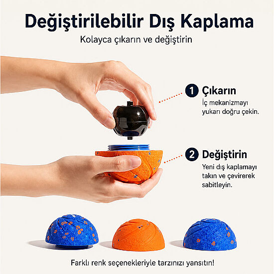 Cheerble Akıllı İnteraktif Köpek Oyuncağı - Turuncu 7 Cm - Köpek