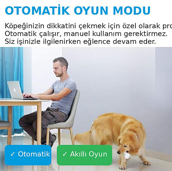 Cheerble Akıllı Kemik Güvenli ve Dayanıklı Otomatik İnteraktif Oyuncak 20 x 10 x 8 Cm - 5