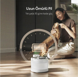 Cheerble E1+ Çelik Hazneli Şarjlı Otomatik Kedi Su Pınarı 2 Lt - 22 X 20 X 18 Cm - 3