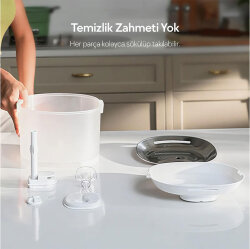 Cheerble E1+ Çelik Hazneli Şarjlı Otomatik Kedi Su Pınarı 2 Lt - 22 X 20 X 18 Cm - 5