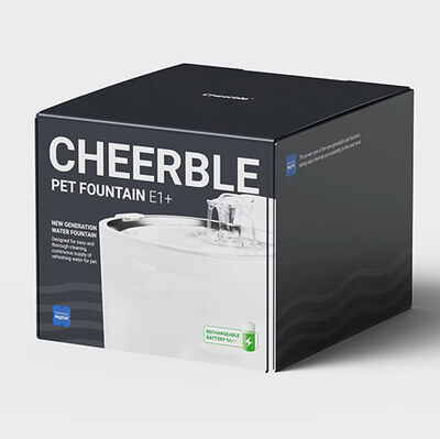 Cheerble E1+ Çelik Hazneli Şarjlı Otomatik Kedi Su Pınarı 2 Lt - 22 X 20 X 18 Cm