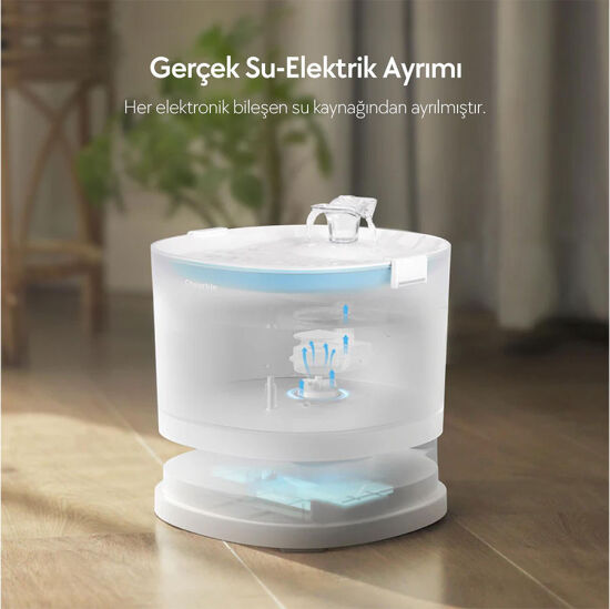 Cheerble E1 Plastik Hazneli Otomatik Kedi Su Pınarı 22 X 20 X 18, 2lt - 5