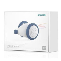 Cheerble - Cheerble Şarjlı Akıllı İneraktif Kedi Fare Oyuncağı Mavi 6 x 5 x 3.6 cm