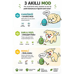 Cheerble Şarjlı Akıllı İneraktif Kedi & Köpek Yumurta Oyuncağı Yeşil 8 x 8 x 10 Cm - 4