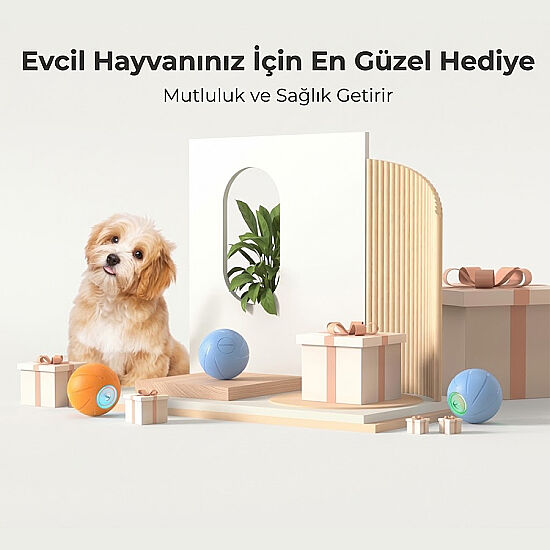 Cheerble Şarjlı Akıllı İneraktif Köpek Oyun Topu - Kırmızı 5.5 Cm - 3