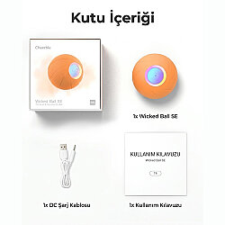 Cheerble Şarjlı Akıllı İneraktif Köpek Oyun Topu - Kırmızı 5.5 Cm - 4