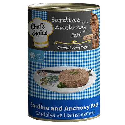 Chefs Choice Pate Sardalya Hamsi Ezme Tahılsız Kedi Konservesi 400 Gr