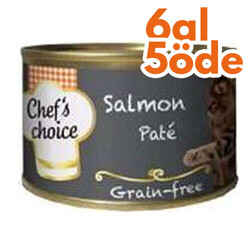 Chefs Choice - Chefs Choice Pate Somon Balığı Tahılsız Kedi Konservesi 80 Gr - 6 Al 5 Öde