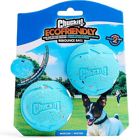 Chuckit Rebounce Ball 2 li Doğa Dostu Köpek Oyun Topu (Orta Boy) - 1