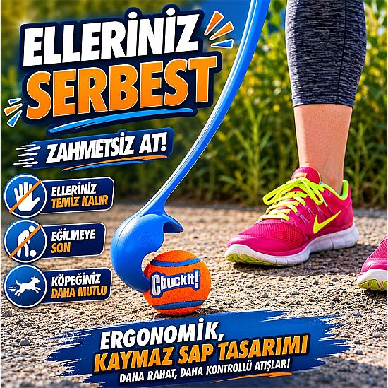 Chuckit Sport 14 S Launcher Küçük Boy Top Fırlatıcı + (Tenis Topu) - 7