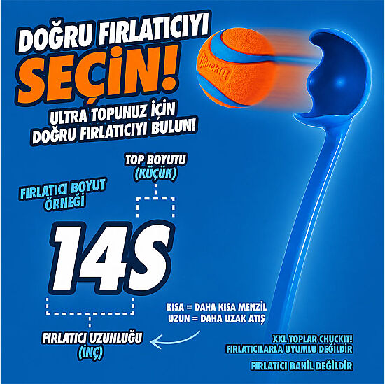 Chuckit Sport 14 S Launcher Küçük Boy Top Fırlatıcı + (Tenis Topu) - 15