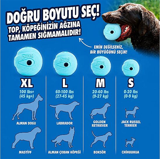Chuckit Fetch Ball Köpek Oyun Topu (Orta Boy) - 4