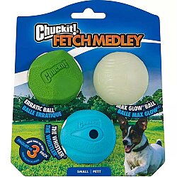Chuckit Fetch Medley (Gen 2) 3 lü Köpek Oyun Topu (Küçük Boy) - Chuckit